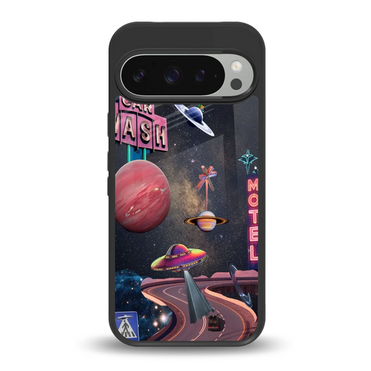 Cosmic Path back phone cover | glass case for google pixel 9 pro