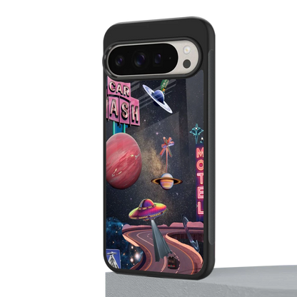 Cosmic Path google pixel 9 pro mobile cover | shockproof glass phone case