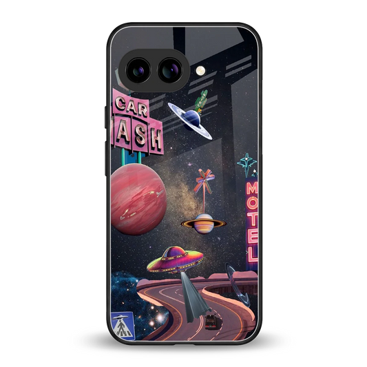 Cosmic Path back phone cover | glass case for google pixel 9a