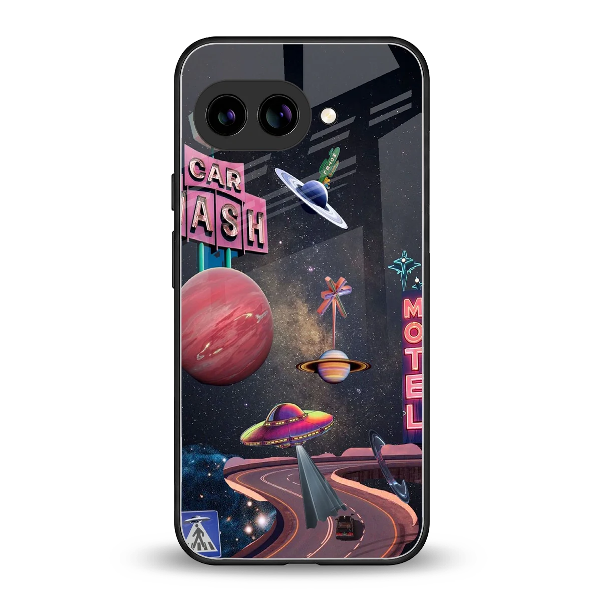 Cosmic Path back phone cover | glass case for google pixel 10a