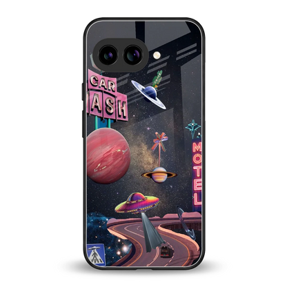Cosmic Path back phone cover | glass case for google pixel 10a