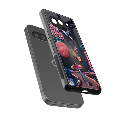 Cosmic Path sleek google pixel 10a cover with tempered glass back and TPU edges