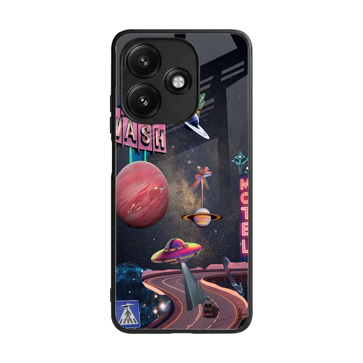 Cosmic Path back phone cover | glass case for redmi 12 5g