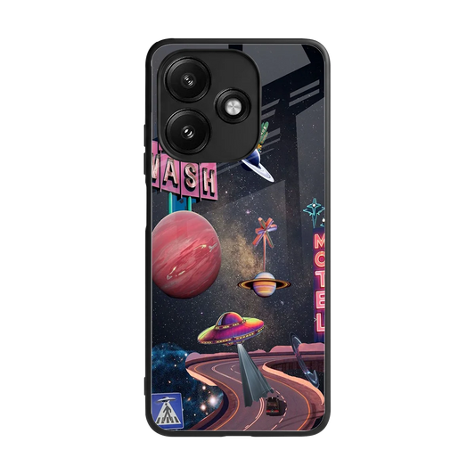 Cosmic Path back phone cover | glass case for redmi 12 5g