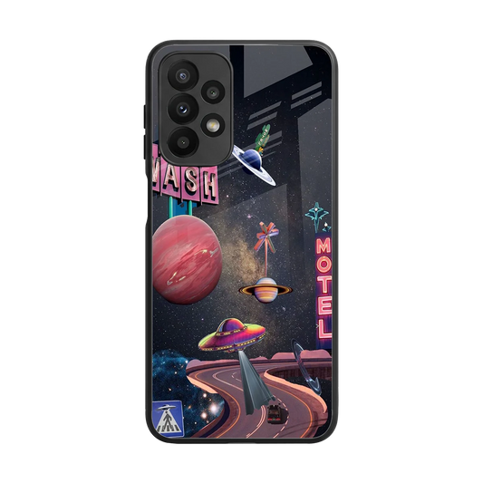Cosmic Path back phone cover | glass case for samsung galaxy a23
