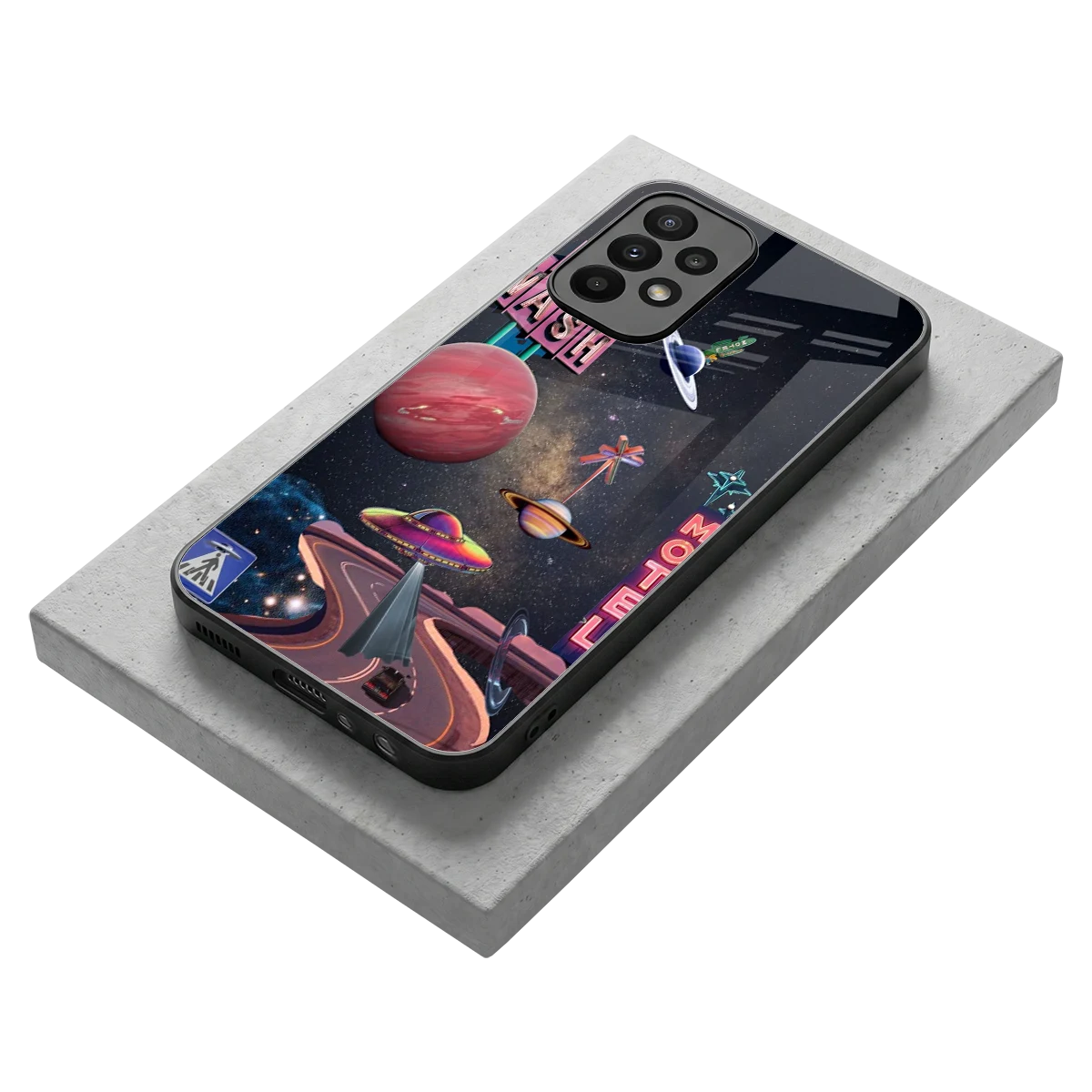 Cosmic Path stylish phone case for samsung galaxy a23 | glossy glass and slim fit