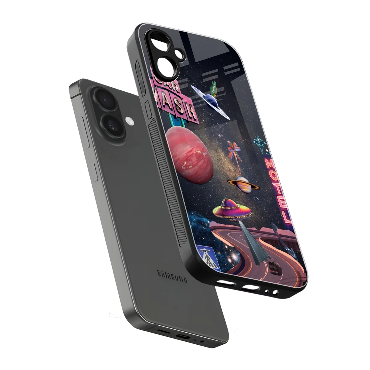 Cosmic Path sleek samsung galaxy a06 5g cover with tempered glass back and TPU edges