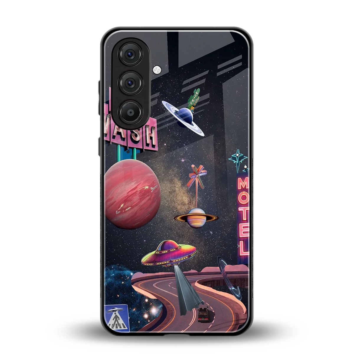 Cosmic Path back phone cover | glass case for samsung galaxy a17 5g