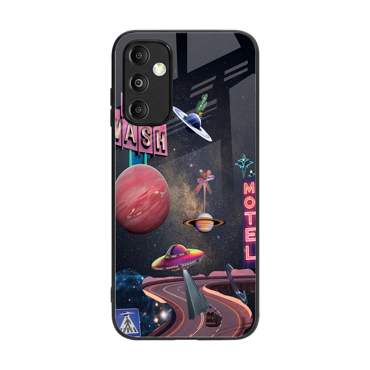 Cosmic Path back phone cover | glass case for samsung galaxy m14 5g