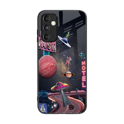 Cosmic Path back phone cover | glass case for samsung galaxy m14 5g