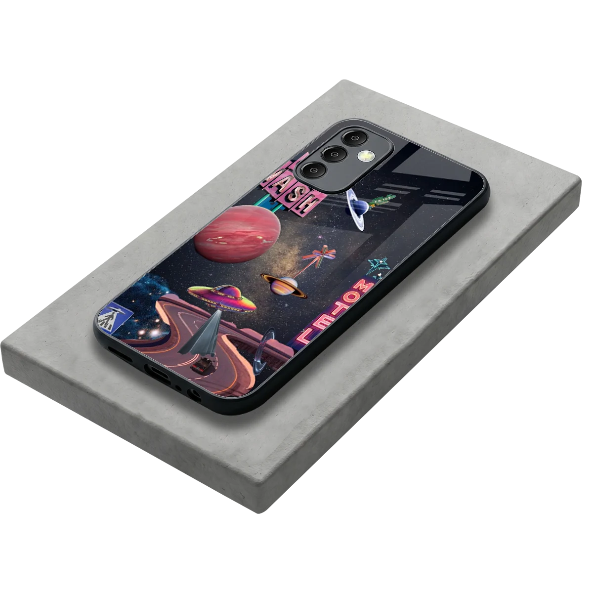 Cosmic Path stylish phone case for samsung galaxy m14 5g | glossy glass and slim fit