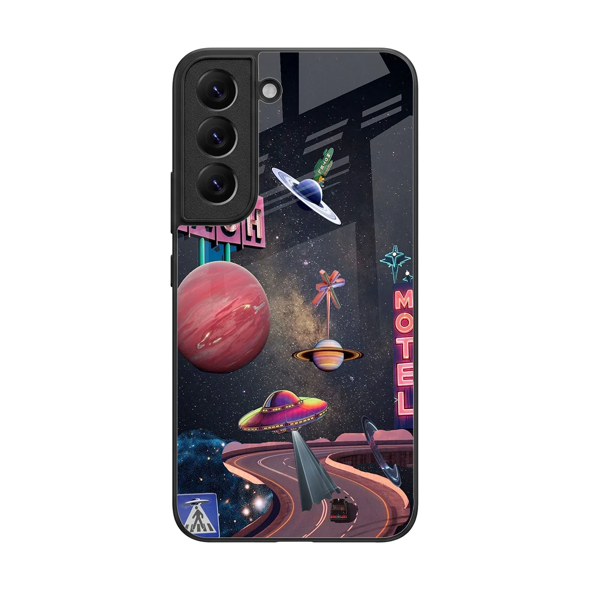 Cosmic Path back phone cover | glass case for samsung galaxy s22