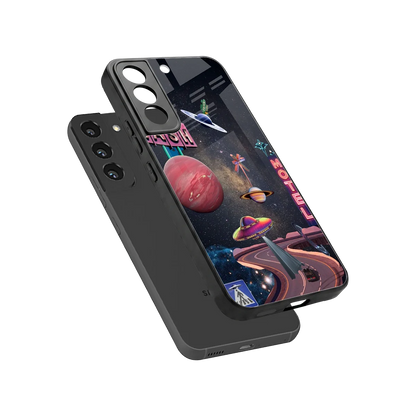 Cosmic Path sleek samsung galaxy s22 cover with tempered glass back and TPU edges