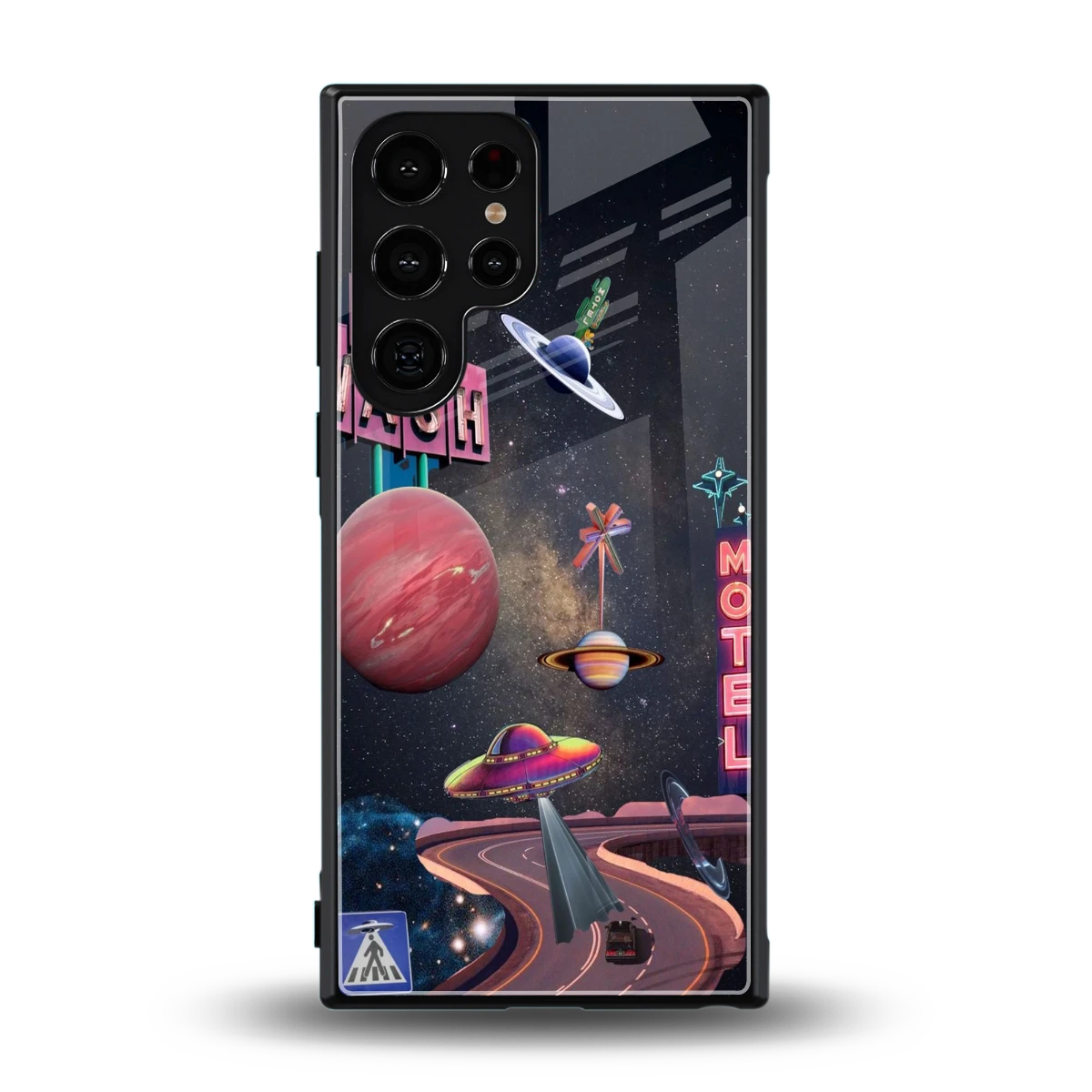 Cosmic Path back phone cover | glass case for samsung galaxy s24 ultra