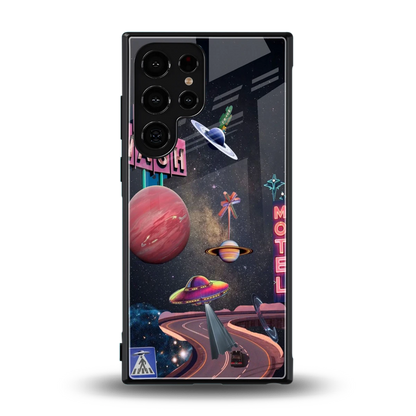 Cosmic Path back phone cover | glass case for samsung galaxy s24 ultra