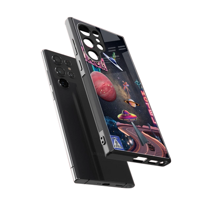 Cosmic Path sleek samsung galaxy s23 ultra cover with tempered glass back and TPU edges