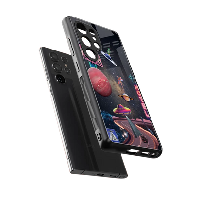 Cosmic Path sleek samsung galaxy s25 ultra cover with tempered glass back and TPU edges
