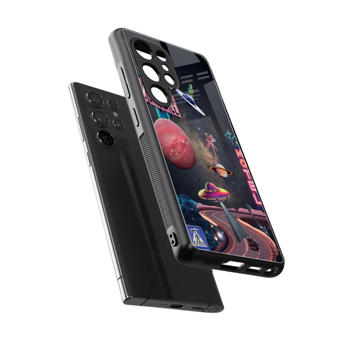 Cosmic Path sleek samsung galaxy s26 ultra cover with tempered glass back and TPU edges