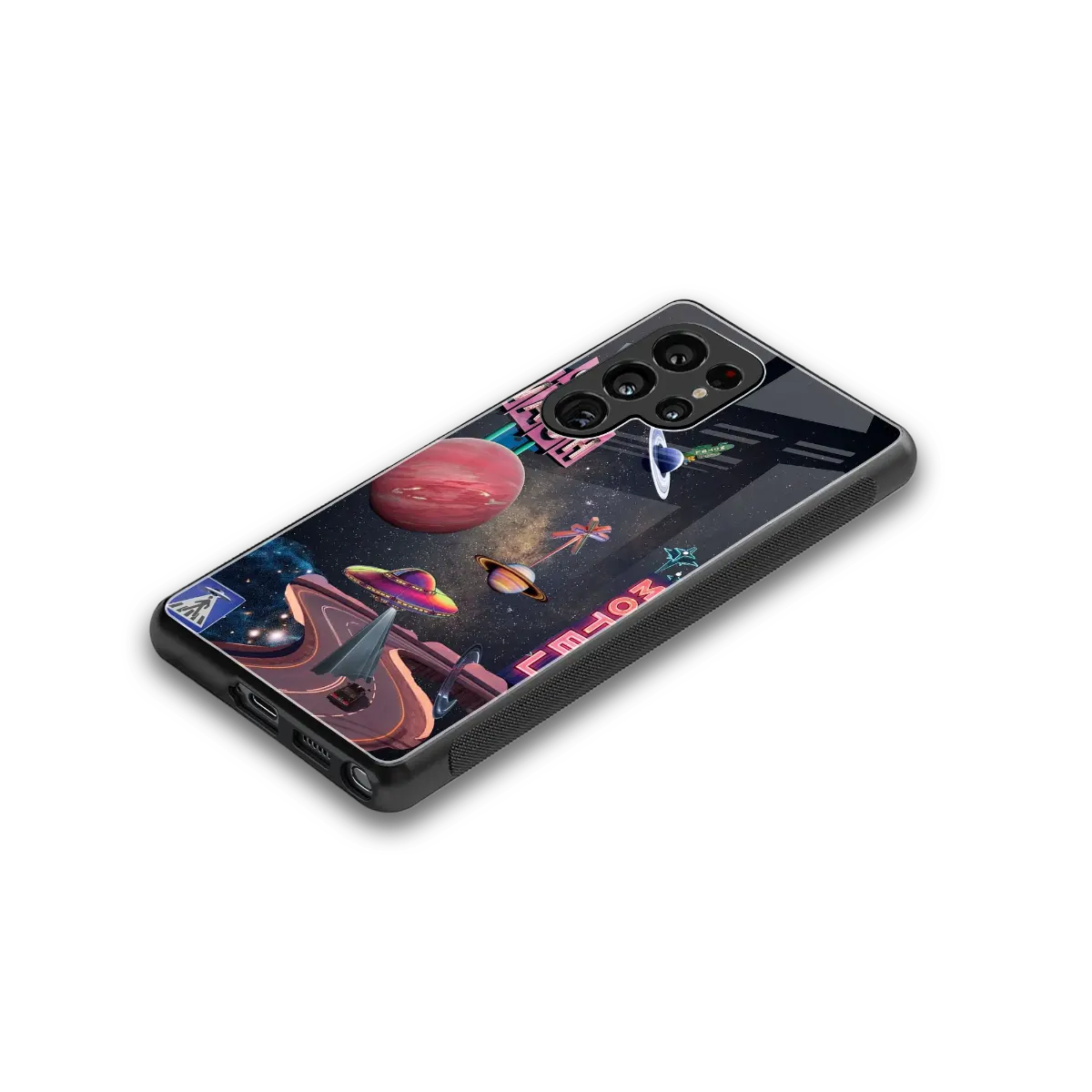 Cosmic Path stylish phone case for samsung galaxy s25 ultra | glossy glass and slim fit
