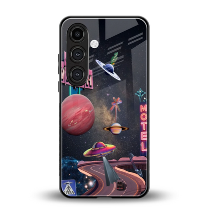 Cosmic Path back phone cover | glass case for samsung galaxy s24 plus