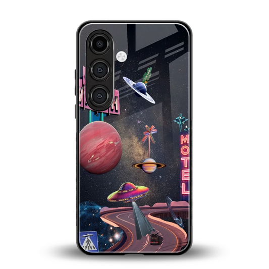 Cosmic Path back phone cover | glass case for samsung galaxy s24 plus