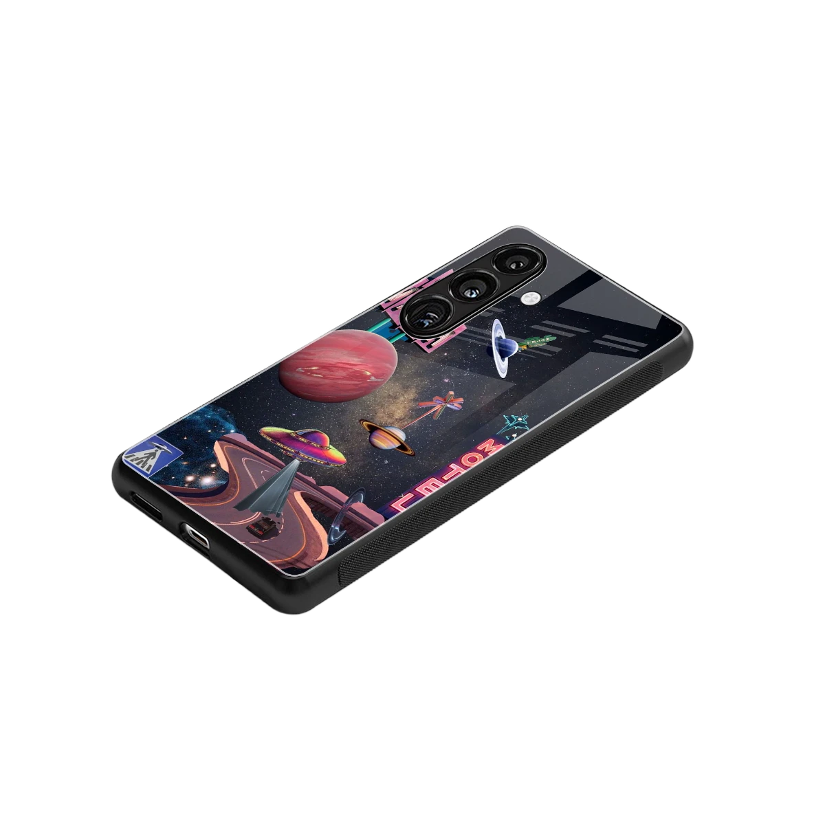 Cosmic Path stylish phone case for samsung galaxy s23 fe | glossy glass and slim fit