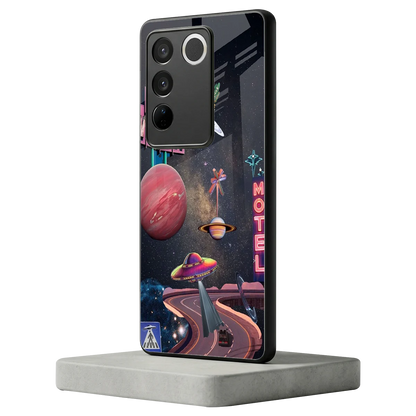 Cosmic Path vivo v27 5g mobile cover | shockproof glass phone case