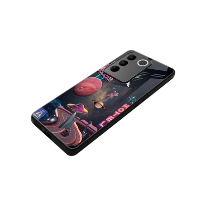 Cosmic Path stylish phone case for vivo v27 5g | glossy glass and slim fit