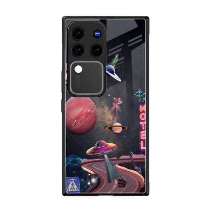 Cosmic Path back phone cover | glass case forvivo v30 pro