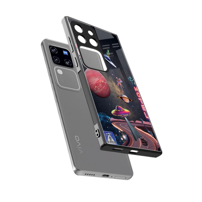 Cosmic Path sleekvivo v30 pro cover with tempered glass back and TPU edges