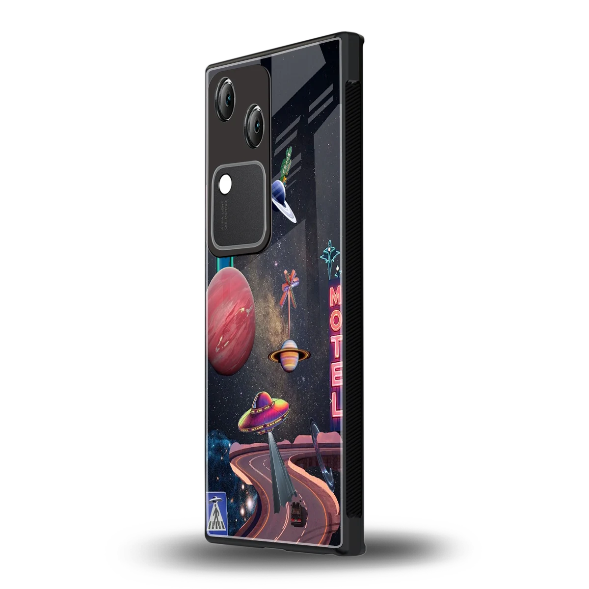 Cosmic Path vivo v30 mobile cover | shockproof glass phone case