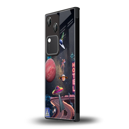 Cosmic Path vivo v30 mobile cover | shockproof glass phone case