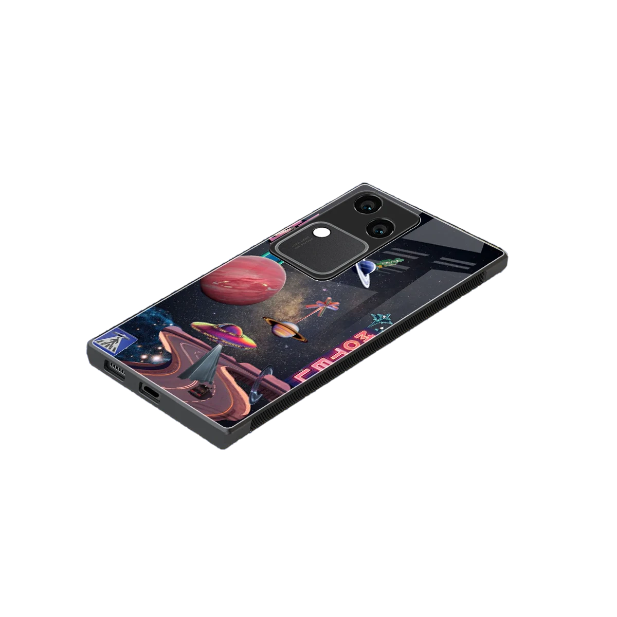 Cosmic Path stylish phone case for vivo v30 | glossy glass and slim fit