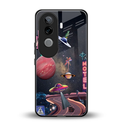 Cosmic Path back phone cover | glass case for vivo v40e