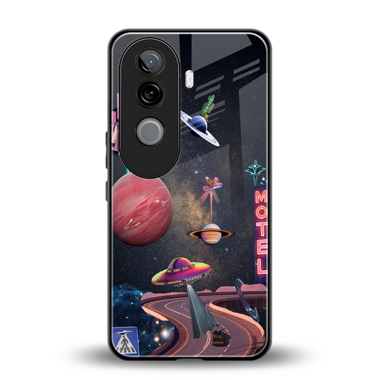Cosmic Path back phone cover | glass case for vivo v40e