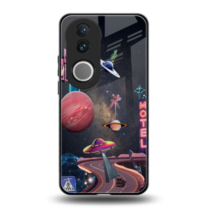Cosmic Path back phone cover | glass case for vivo v50