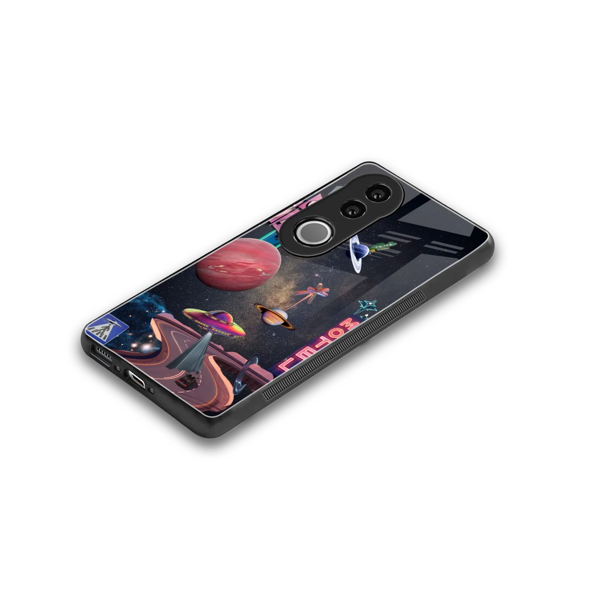 Cosmic Path stylish phone case for vivo v50 | glossy glass and slim fit