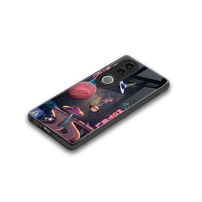 Cosmic Path stylish phone case for vivo v50 | glossy glass and slim fit