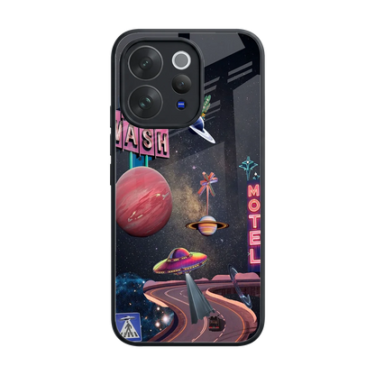 Cosmic Path back phone cover | glass case for vivo v70 elite