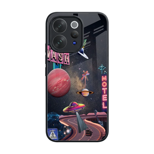 Cosmic Path back phone cover | glass case for vivo v70 elite
