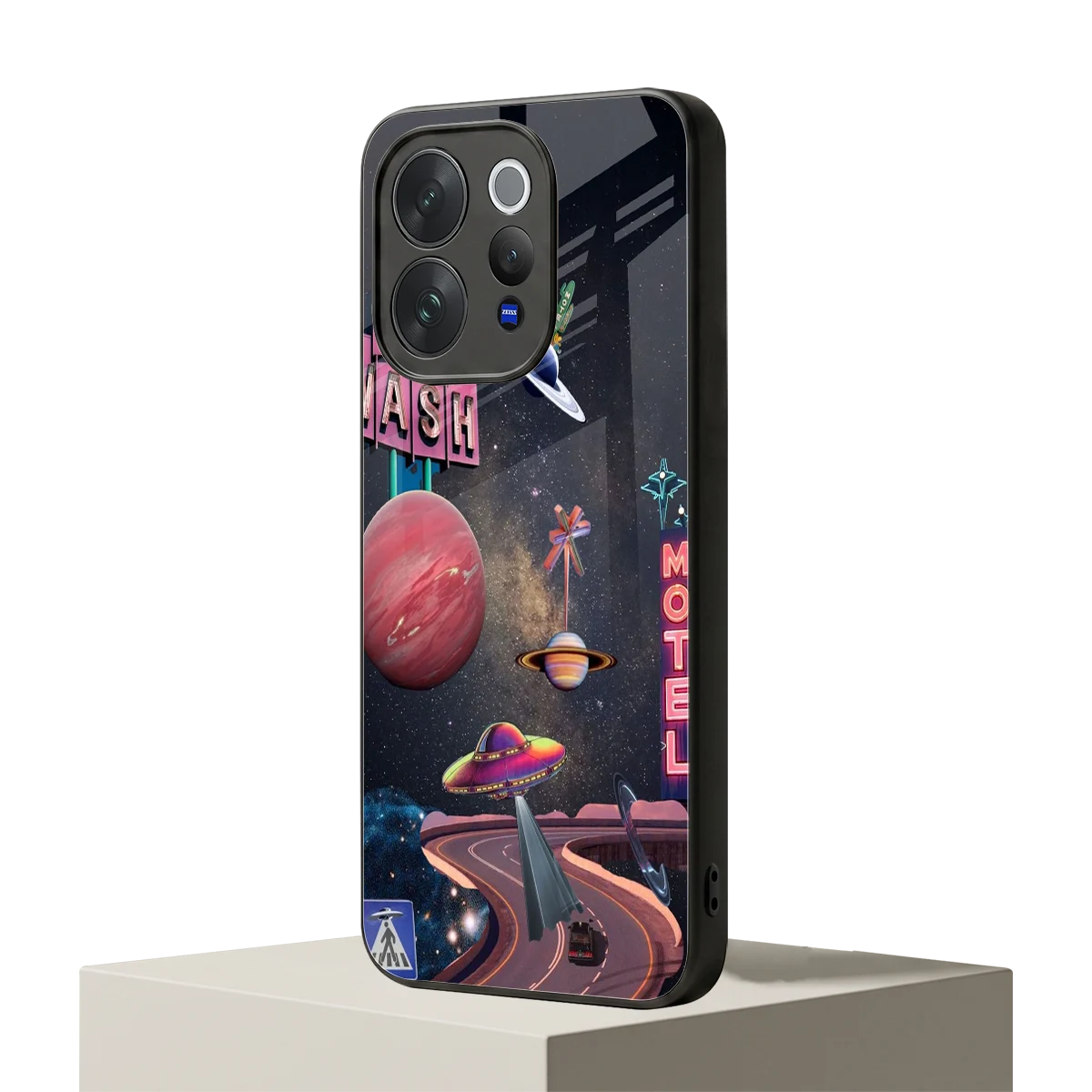 Cosmic Path vivo v70 mobile cover | shockproof glass phone case