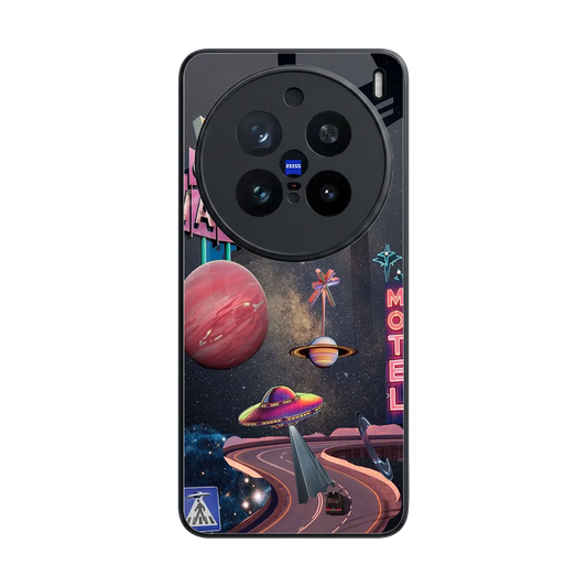 Cosmic Path back phone cover | glass case for vivo x200 pro