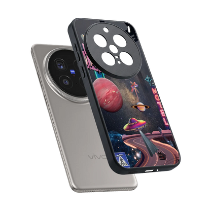 Cosmic Path sleek vivo x200 pro cover with tempered glass back and TPU edges