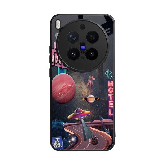 Cosmic Path back phone cover | glass case for vivo x300 pro