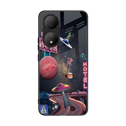 Cosmic Path back phone cover | glass case for Vivo-y100
