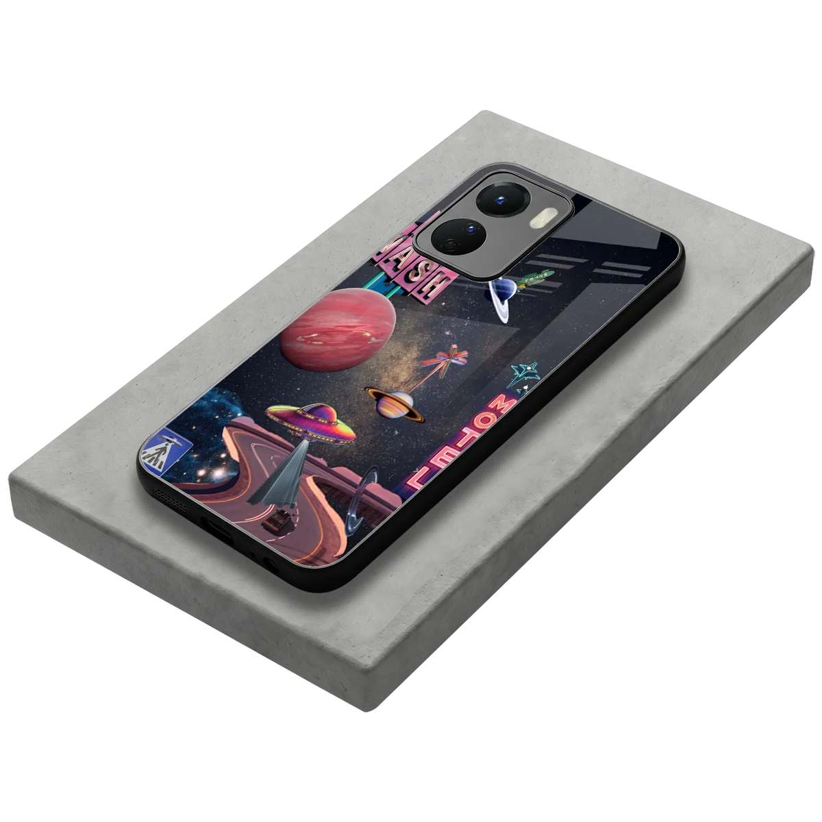 Cosmic Path stylish phone case for vivo y16 | glossy glass and slim fit