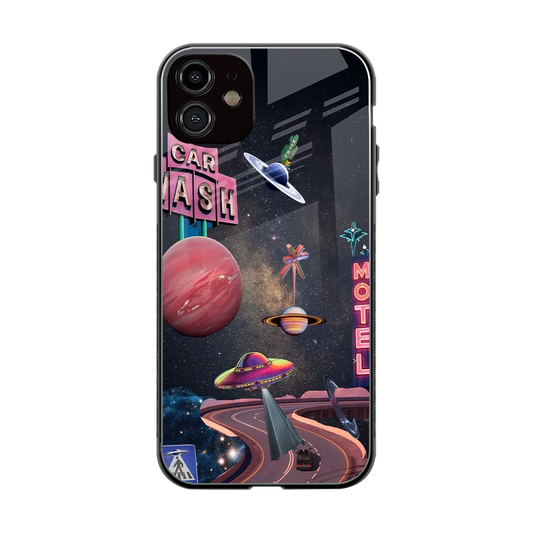 Cosmic Path back phone cover | glass case for iphone 12