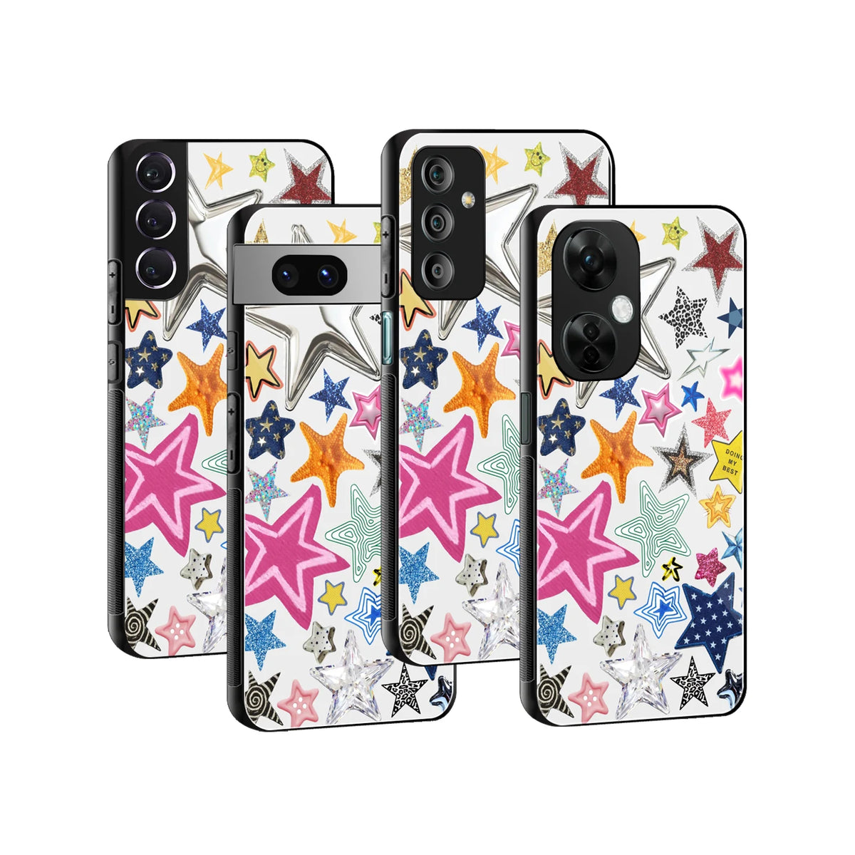 Stylish Glass Back Case for All Smartphones iPhone, Samsung, OnePlus, Pixel, Redmi, Oppo, Vivo, Motorola