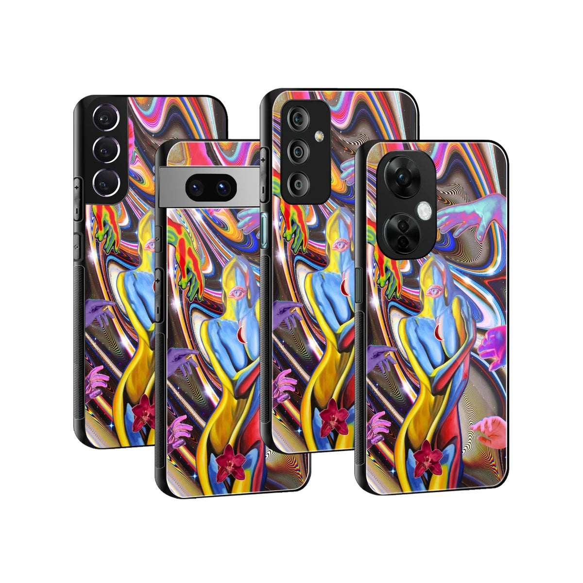 Stylish Glass Back Case for All Smartphones iPhone, Samsung, OnePlus, Pixel, Redmi, Oppo, Vivo, Motorola