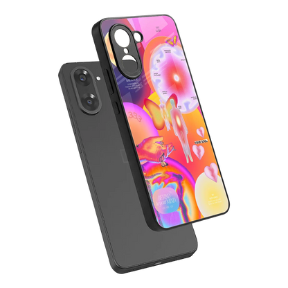 Cosmic Trinity sleek oneplus nord ce5 5g cover with tempered glass back and TPU edges
